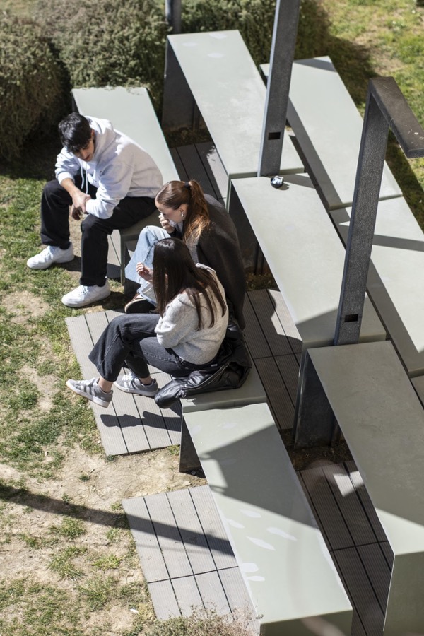 Students during a break on the Florence campus